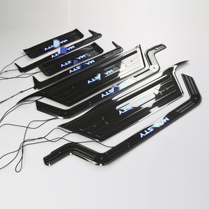 WZXD New Arrival <b>Door</b> Sill Guards <b>Door</b> Sill <b>Plate</b> With LED Black Steel for Majesty - Product Image 3