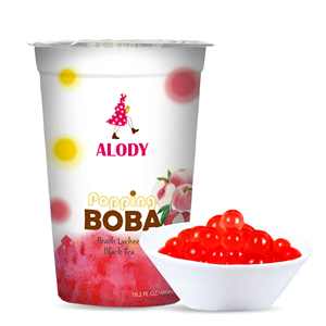 Taza emergente con sabor a frutas con miel, melocotón y lichi, té negro, aditivos de jugo Boba para ingredientes de té de burbujas - Product Image 2