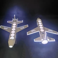 Plateau de verres à liqueur d'avion personnalisé avion moderne à LED pour présentateur de bouteille de champagne pour service VIP pour restaurant bar lounge
