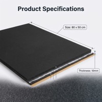 Panneaux acoustiques automobiles 10 mm 3-en-1 : Mousse insonorisante + Feuille d'aluminium + Caoutchouc butyle – Isolant phonique et tapis insonorisant pour protection thermique automobile