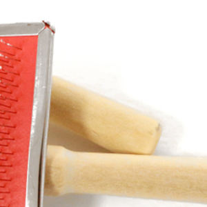 Peine de aseo para mascotas de madera de una sola cara, con cerdas de acero inoxidable, 18.5*12cm, más grande y denso - Product Image 3