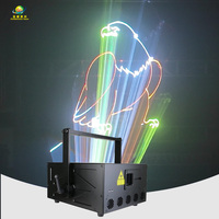 Lumière laser RVB pleine couleur programmable 6W avec animation de texte et logo, contrôle DMX512/activation sonore, indice de protection IP54, en alliage d'aluminium pour scène