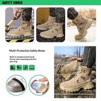 Bottes de sécurité montantes en daim synthétique, anti-perforation, anti-écrasement, respirantes, avec embout en acier