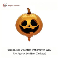 Halloween Folienballon Jack O'Lantern Kürbis Fledermaus Hexenhut Totenkopf Zuckerschädel Sombrero Mylar-Ballon Gruselig Horrorartig