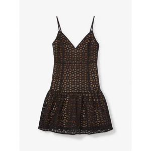 Fabricants de vêtements, robe en lin et coton à œillets personnalisée, col en V, sans manches, mini robe élégante pour femme, robe <span class=keywords><strong>d</strong></span>écontractée <span class=keywords><strong>d</strong></span>'été pour femme - Product Image 6