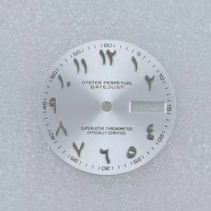 Journal Moyen-Orient Caractère Vert Luminescence Cadran Longue Fenêtre 3/3.8 Poignée Métal Montre Visage pour NH36 Machine - Product Image 4