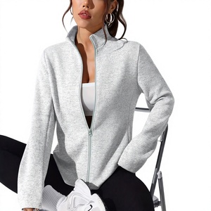 Veste légère et élégante pour femme, en polyester 100 %, col montant, fermeture éclair, pour l'automne/hiver, style décontracté quotidien - Product Image 4