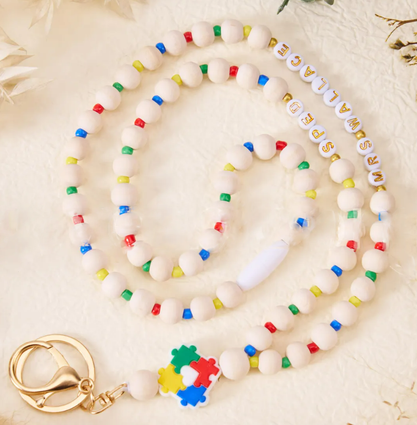 Cartoon Skull Spider Halloween Car Keychain Durable Silicone Beaded Lanyard Various ID Neck Lanyard Keychain Image 2