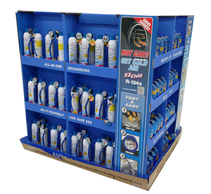 Soporte de exhibición de cartón para refrescos y bebidas, cartón corrugado con acabado de superficie personalizado - Product Image 3