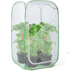 Yüksek kalite 60x60x60cm canlı <span class=keywords><strong>Pet</strong></span> böcek kafes nefes katlanmış kelebek yetiştiriciliği için sera fermuar küçük çelik tel katı - Product Image 5