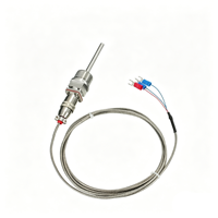 Capteur de température thermistance à fiche aviation Pt100 WZP-270 OEM en acier inoxydable IP67 avec port série