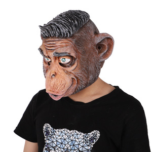 قناع لاتكس كامل للوجه على شكل رأس جثة مهتزة للهالوين، زي تنكري مخيف للبالغين على شكل زومبي مصاب، أدوات حفلات التنكر - Product Image 4