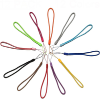 Lanières de poignet de téléphone portable courtes colorées main poignet léger cordon de sangle pour clés USB porte-clés couleurs assorties