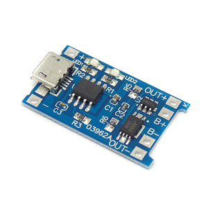 1A <span class=keywords><strong>18650</strong></span> Micro USB TP4056 modulo di ricarica con scheda di protezione ICs <span class=keywords><strong>per</strong></span> batteria al litio <span class=keywords><strong>18650</strong></span> scheda caricabatteria - Product Image 1