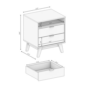 Современный набор из 3 предметов для спальни, комод и тумбочки, минималистичный дизайн, прочная мебель для хранения для спальни, прихожей - Product Image 6