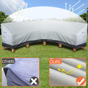 Couverture universelle de sofa en L <span class=keywords><strong>pour</strong></span> meubles de jardin de couleur personnalisée résistant à la pluie <span class=keywords><strong>pour</strong></span> meubles de jardin - Product Image 5
