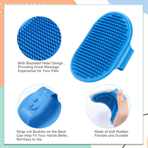 8 PCS Silicone Small Animal Grooming Kit-Brush Slicker Brush Massage Glove Pet Nail Clipper <b>Flea</b> <b>Comb</b> Double-Sided <b>Comb</b> - Product Image 3