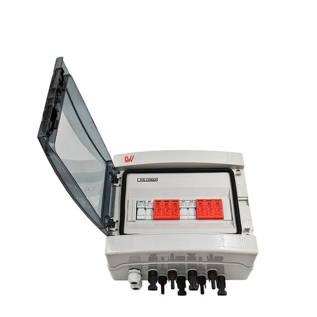 LW Quality Certification HA12 Way Solar PV Distribution Box DC Solar System Distribution Box 2 in 2 Out with Fuse and SPD