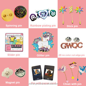 Badges de revers personnalisés en émail, motif <span class=keywords><strong>Renard</strong></span> à neuf queues, animal mythique, avec carte de support imprimée, vente en gros - Product Image 4