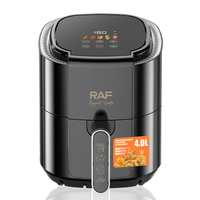 Friteuse à air RAF R.5374 1200W 4.0L, circulation d'air à 360°, contrôle tactile, température de 80 à 200°C, minuterie 60 min, 80 % moins d'huile, cuisson quotidienne