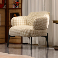 Fauteuil d'appoint moderne en tissu, chaise rembourrée pour salon, hôtel, appartement