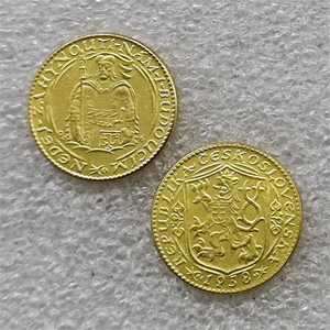 Monedas conmemorativas de estilo antiguo de Checoslovaquia Ducat de 1937, <span class=keywords><strong>1938</strong></span>, 1939, regalos, decoración del hogar - Product Image 1