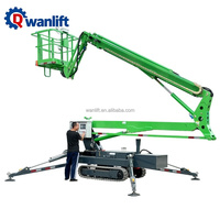 Nouvelle nacelle élévatrice hydraulique sur chenilles Wanlift certifiée CE 12m pour travaux d'arboriculture, avec bras télescopique, vente directe usine