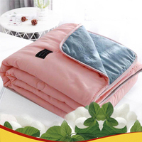 Lit d'été en polyester super doux basse quantité minimale de commande Couverture de jet de refroidissement doubie face avec logo imprimé personnalisé