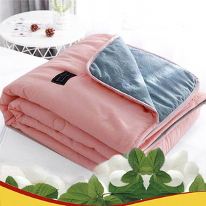 Lit d'été en polyester super doux basse quantité minimale de commande Couverture de jet de refroidissement doubie face avec logo imprimé personnalisé - Product Image 6