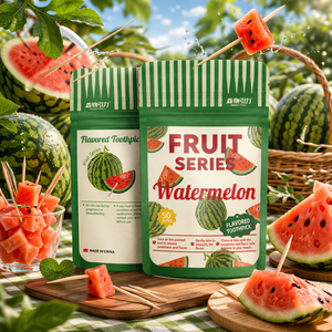 Palillos <span class=keywords><strong>de</strong></span> Dientes Desechables Ecológicos con Aroma a <span class=keywords><strong>Abedul</strong></span> y Menta, Personalizados con Sabor a Sandía, para Dejar <span class=keywords><strong>de</strong></span> Fumar, Venta al Por Mayor - Product Image 1