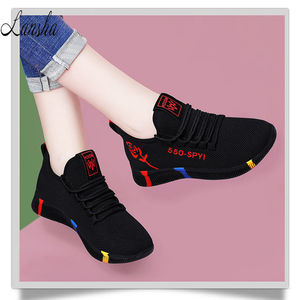 Cheap Factory Direct Bulk <strong>Wholesale</strong> Fashion Mesh Sneakers for Women <strong>Lace</strong> Up Casual Sports Running Shoes - Product Image 3