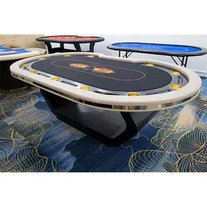 Customized Deluxe High Quality Texas Poker Table New Style New Design Texas Hold'em Tables Suitable for Casino