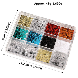 12Grids Y2K Mini Polka Star Butterfly Nail Flakes, Lentejuelas para <span class=keywords><strong>Uñas</strong></span> Doradas, Plateadas y Rojas, Mini Lentejuelas <span class=keywords><strong>de</strong></span> Puntos, Pentagramas, Purpurina Holográfica para <span class=keywords><strong>Uñas</strong></span> - Product Image 6