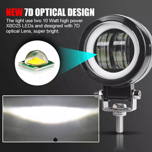 <span class=keywords><strong>3</strong></span> pouces rond led 20w led phare de travail 4X4 tout-terrain projecteur antibrouillard pour la conduite de moto auxiliaire autres lampes de voiture - Product Image 5