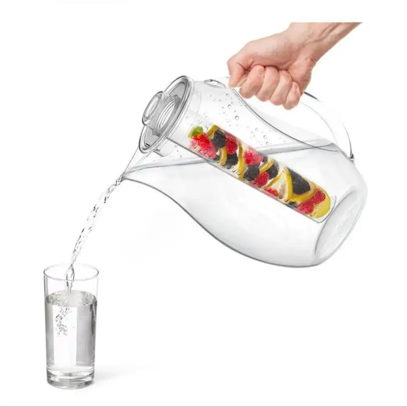 Nordic Stijl 2.5L Acryl Pmma Plastic Fruit Infuser Water Pitcher Met Ijs Case