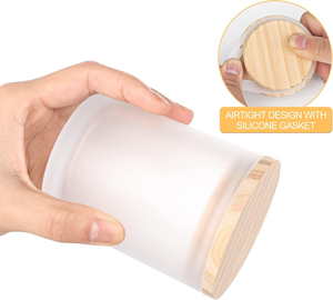 وعاء شموع زجاجي إبداعي من العنبر الذهبي، بكميات قليلة (MOQ)، مطفأ اللمعة باللون الأبيض والأسود، سعة 6 أوقية 8 أوقية 10 أوقية، مع غطاء وتعبئة صندوقية - Product Image 2