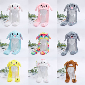 Chapeau en peluche mignon transfrontalier en polyester avec oreilles mobiles, rembourrage en coton PP, pour femme, automne/hiver, chaud, doux, dessin animé <span class=keywords><strong>Pikachu</strong></span> blanc - Product Image 2