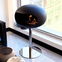 Cheminée à éthanol ultra silencieuse, foyer sans fumée à combustion de bioéthanol, apparence personnalisée pour un intérieur sur mesure