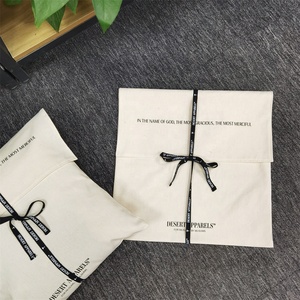 Bolsa de tela de algodón con logotipo personalizado Chuanghua, estuche tipo sobre para regalo, embalaje de tela para lencería, ropa interior, funda protectora contra el polvo. - Product Image 4