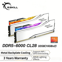 G. SKILL 32GB (16Gx2) DDR5 6000MHz 1.4V Desktop Memory Stick Royal Halberd EXPO Edition RGB Light Bar Silver/C28