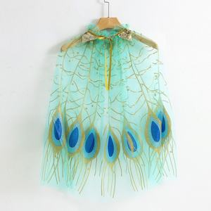 Capa de Princesa con Lentejuelas para Niñas, Capa Colorida para Halloween, Disfraz de Tul Largo y Duradero para Niñas, Pascua, Navidad - Product Image 1