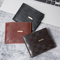 Dompet pendek untuk pria, dompet pendek murah pemegang kartu kredit kualitas tinggi, dompet uang PU, tas saku