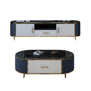 Ardoise italienne légère de luxe Meuble de rangement moderne pour le salon Meuble <span class=keywords><strong>TV</strong></span> en marbre - Product Image 2