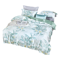 Fleur imprimé 300TC pour TENCEL Fiber drap de lit respirant tissé satin Lyocell tissu sergé Style imprimé tissu ensembles de literie