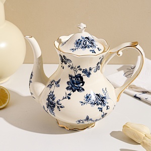 ชุดกาแฟสไตล์วินเทจสุดฮิต ลายดอกไม้สไตล์อังกฤษและบราซิล พร้อมกาน้ำเซรามิกสไตล์ยุโรป - Product Image 1