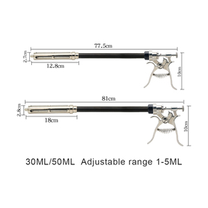 Jarum suntik hewan otomatis, peralatan injektor dokter hewan lengan panjang 30ml /50ml - Product Image 5