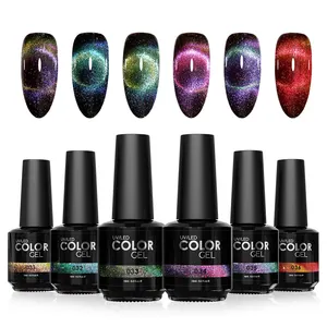 Gel Polish Stock Available Ship In 7 days 6 Colors Nail Painting Private Label Cat Eye Gel Gel Polish Set