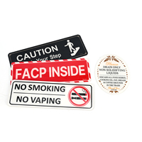 Panneau d'avertissement multifonction personnalisé en acrylique, panneau d'information mural intérieur en plastique, plaque d'information de sécurité pour toilettes, panneau en plastique