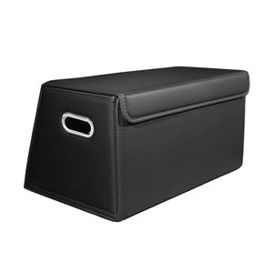 Boîte de rangement pliable en cuir et fourrure personnalisée pour coffre de voiture, en tissu Oxford, anti-odeur, protection automobile - Product Image 5
