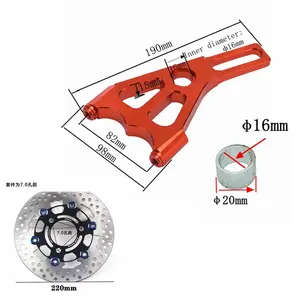 Étriers <span class=keywords><strong>de</strong></span> <span class=keywords><strong>frein</strong></span> en alliage d'aluminium CNC <span class=keywords><strong>RPM</strong></span> pour moto et scooter, 82 mm, avec support d'adaptation pour pompe <span class=keywords><strong>de</strong></span> <span class=keywords><strong>frein</strong></span> à disque 220 mm, fabriqués en Chine continentale - Product Image 6